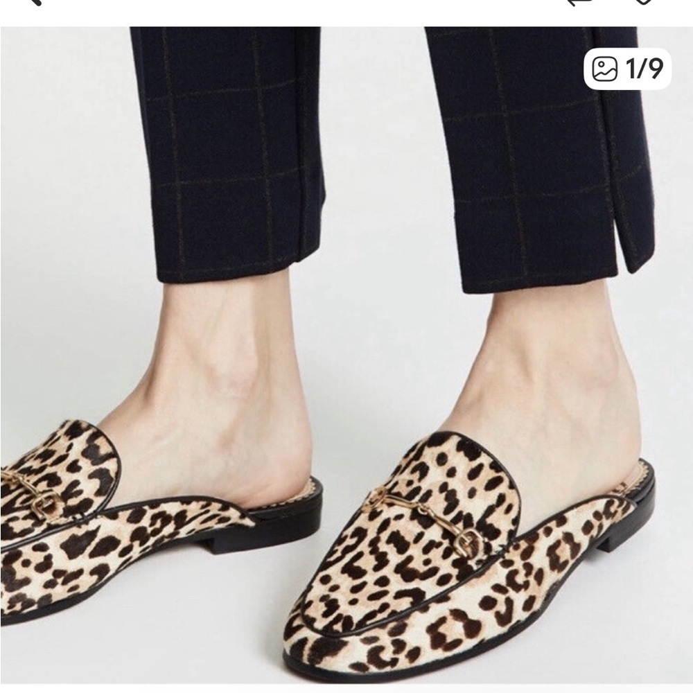 Sam Edelman Linnie Bit Mule Leopard Calf Hair Size 7